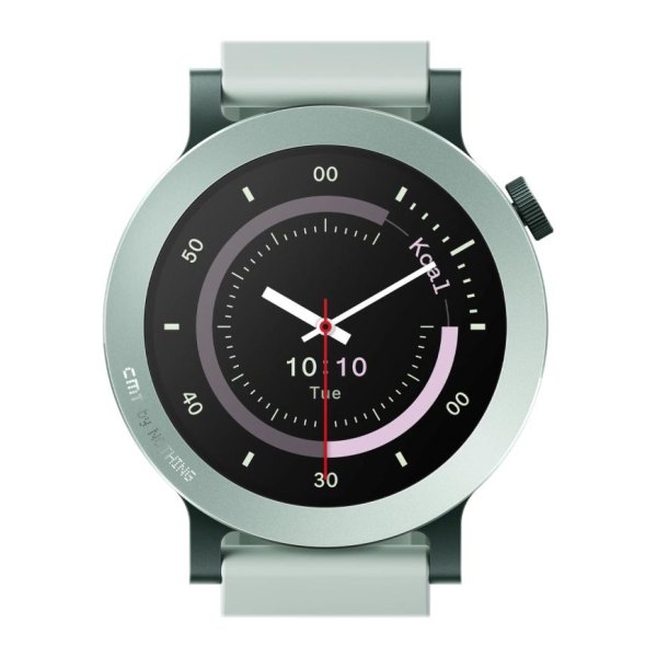 Умные часы CMF Watch 3 Pro by Nothing, плоский безель, светло-зелёный силиконовый ремешок