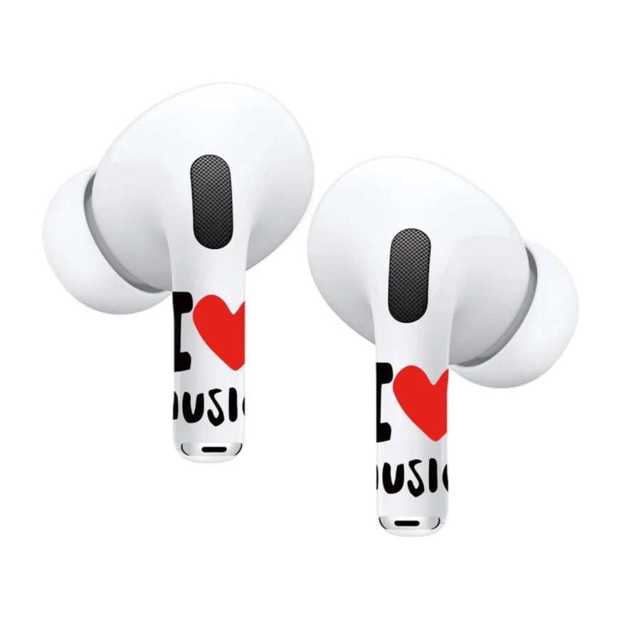 Виниловые наклейки VLP Easy Art «I❤️music» для AirPods 4